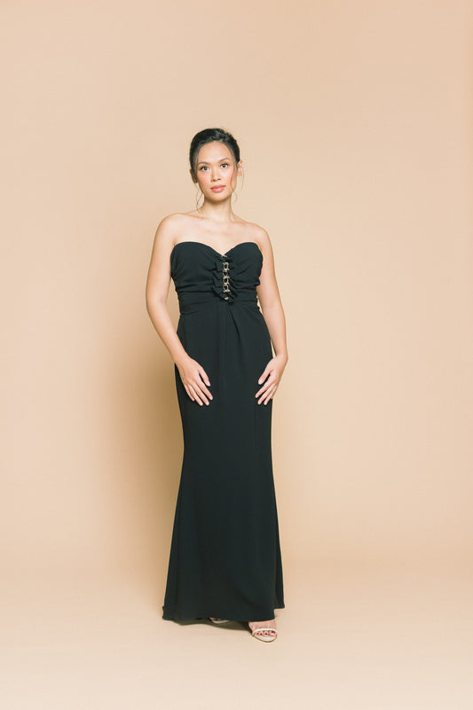 Gown with Front Chain Detail